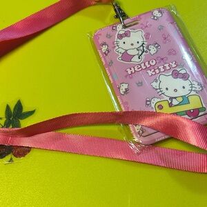 Hello Kitty Pink ID Holder with Lanyard